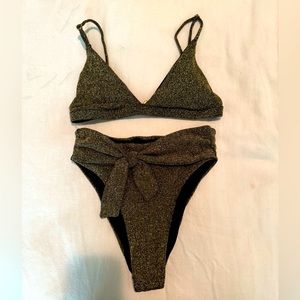SOAH gold metallic bikini- Large